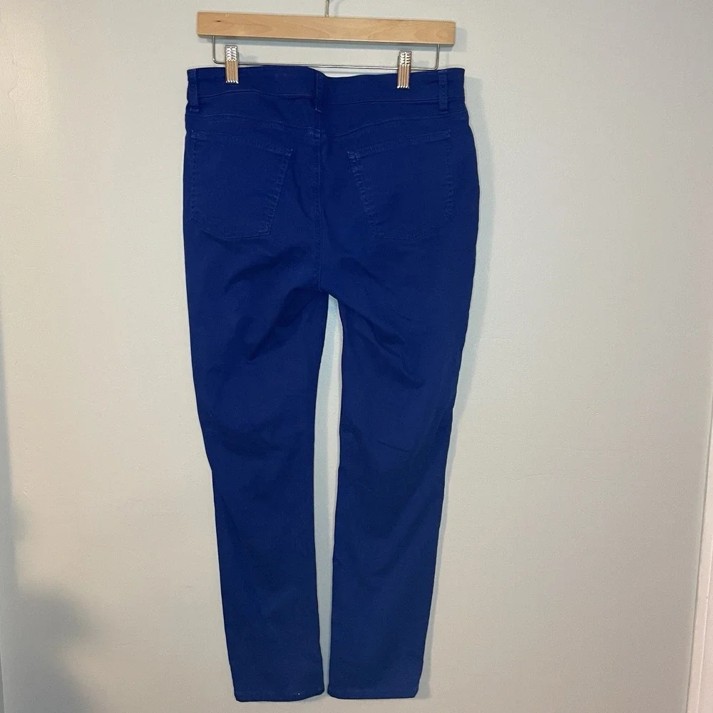 Eileen Fisher Women's Size 6 Blue Skinny Leg Cotton‎ Chino Pants Made In USA